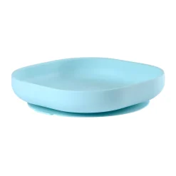 BÉABA Couverts, Vaisselle Et Bavoirs>Assiette Silicone Ventouse Light Blue