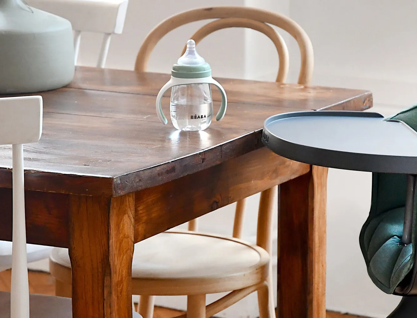 BÉABA Couverts, Vaisselle Et Bavoirs>Biberon D'Apprentissage 2 En 1 210 Ml Sage Green