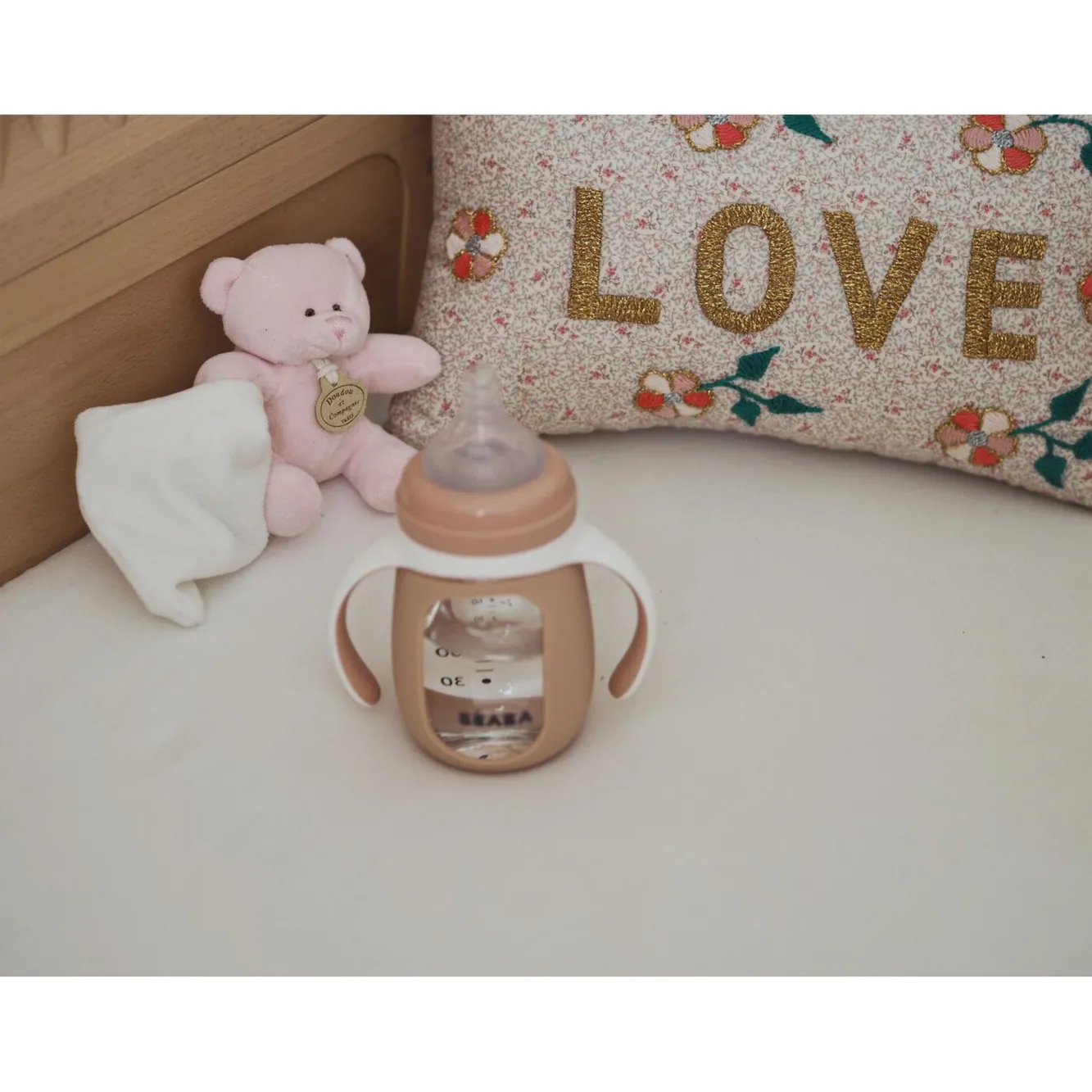 BÉABA Couverts, Vaisselle Et Bavoirs>Biberon Verre D'Apprentissage 210 Ml Old Pink