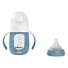 BÉABA Couverts, Vaisselle Et Bavoirs>Biberon Verre D'Apprentissage 210 Ml Windy Blue