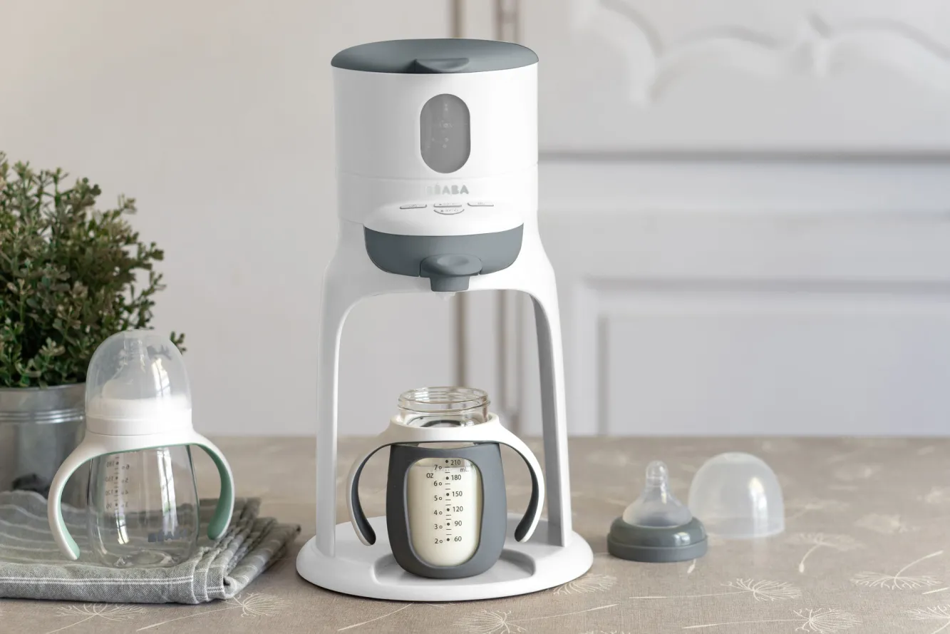 BÉABA Couverts, Vaisselle Et Bavoirs>Biberon Verre D'Apprentissage 210 Ml Mineral Grey