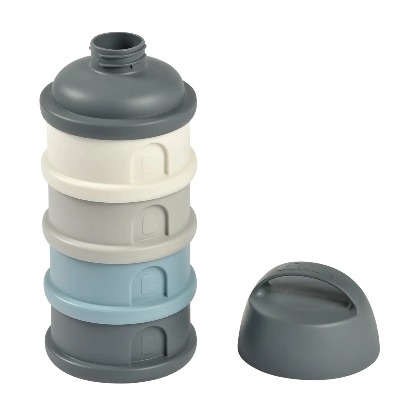 BÉABA Doseurs De Lait>Boite Doseuse 4 Compartiments Mineral Grey / Blue