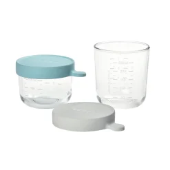 BÉABA Pots De Conservation>Coffret 2 Portions Verre 150Ml Airy-Green/250Ml Light Mist