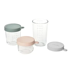 BÉABA Goûter Sain>Coffret 3 Portions Verre 150/250/400Ml Eucalyptus