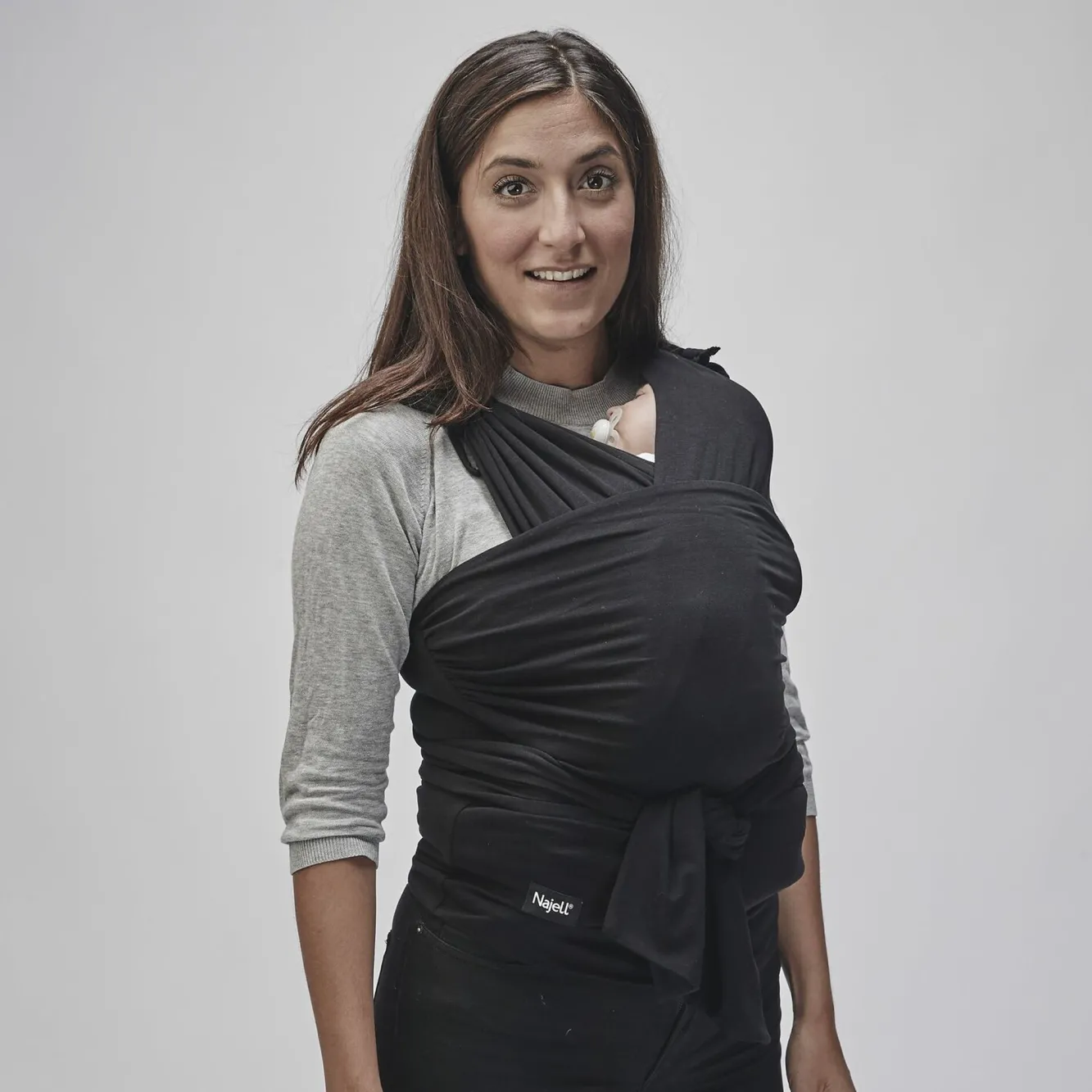 BÉABA Sorties De Bébé>Echarpe De Portage Najell X Beaba Noir L/Xl