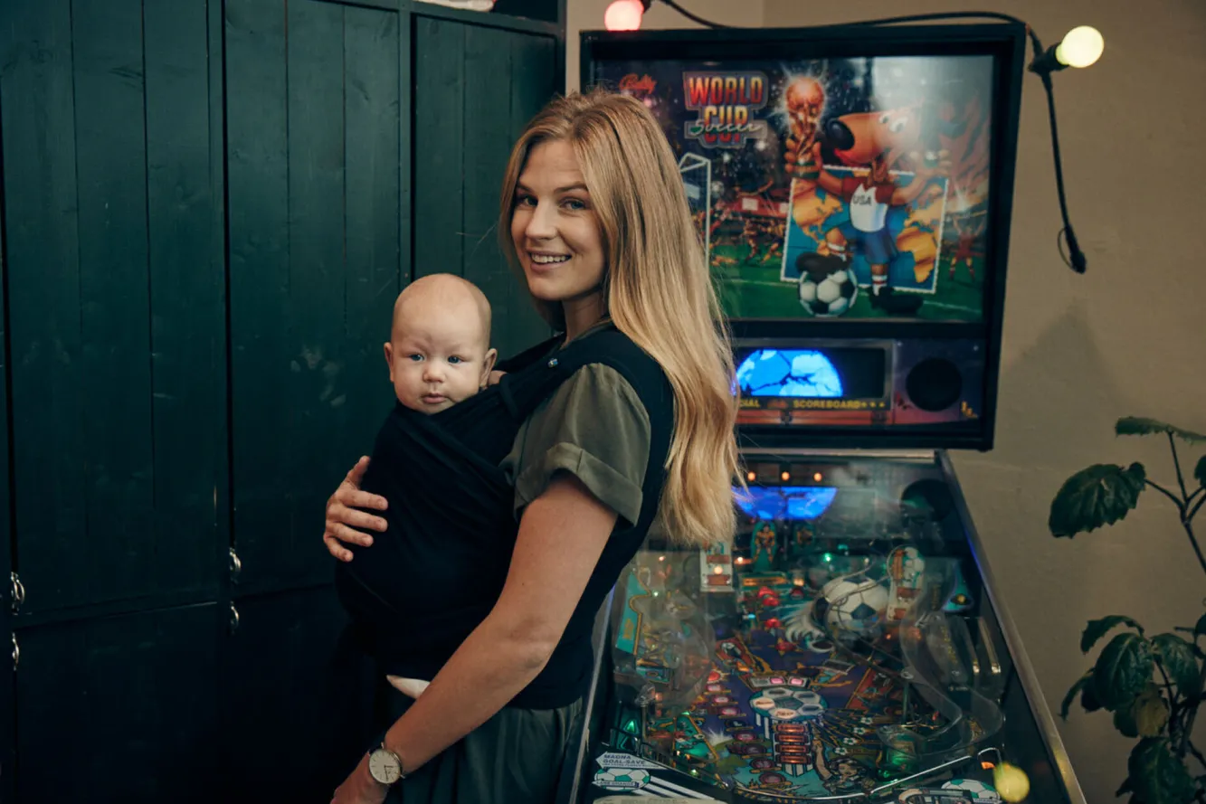 BÉABA Porte-Bébé Et Écharpes>Echarpe De Portage Najell X Beaba Black S/M