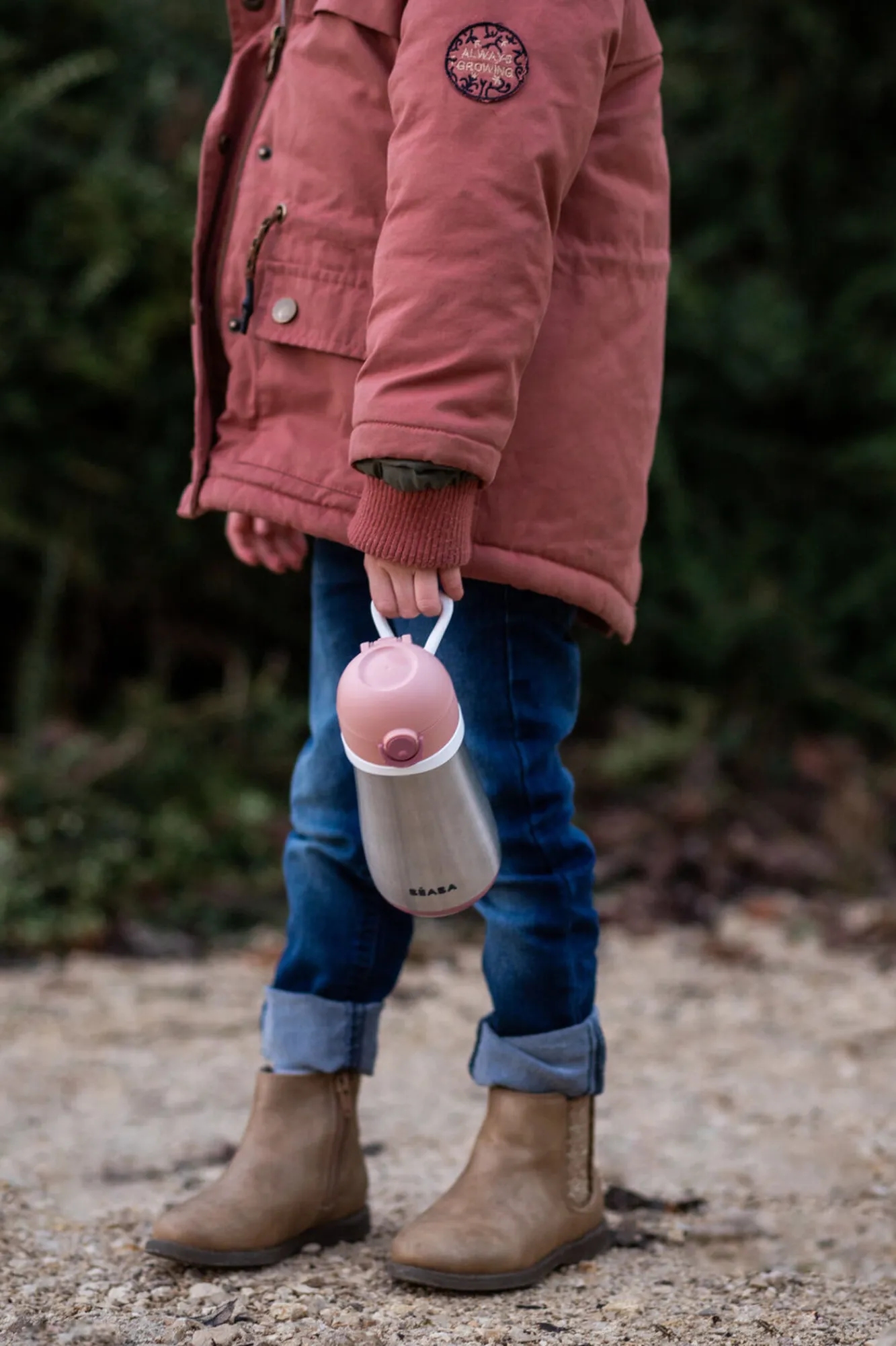 BÉABA Biberons Et Accessoires>Gourde Inox 350 Ml Old Pink