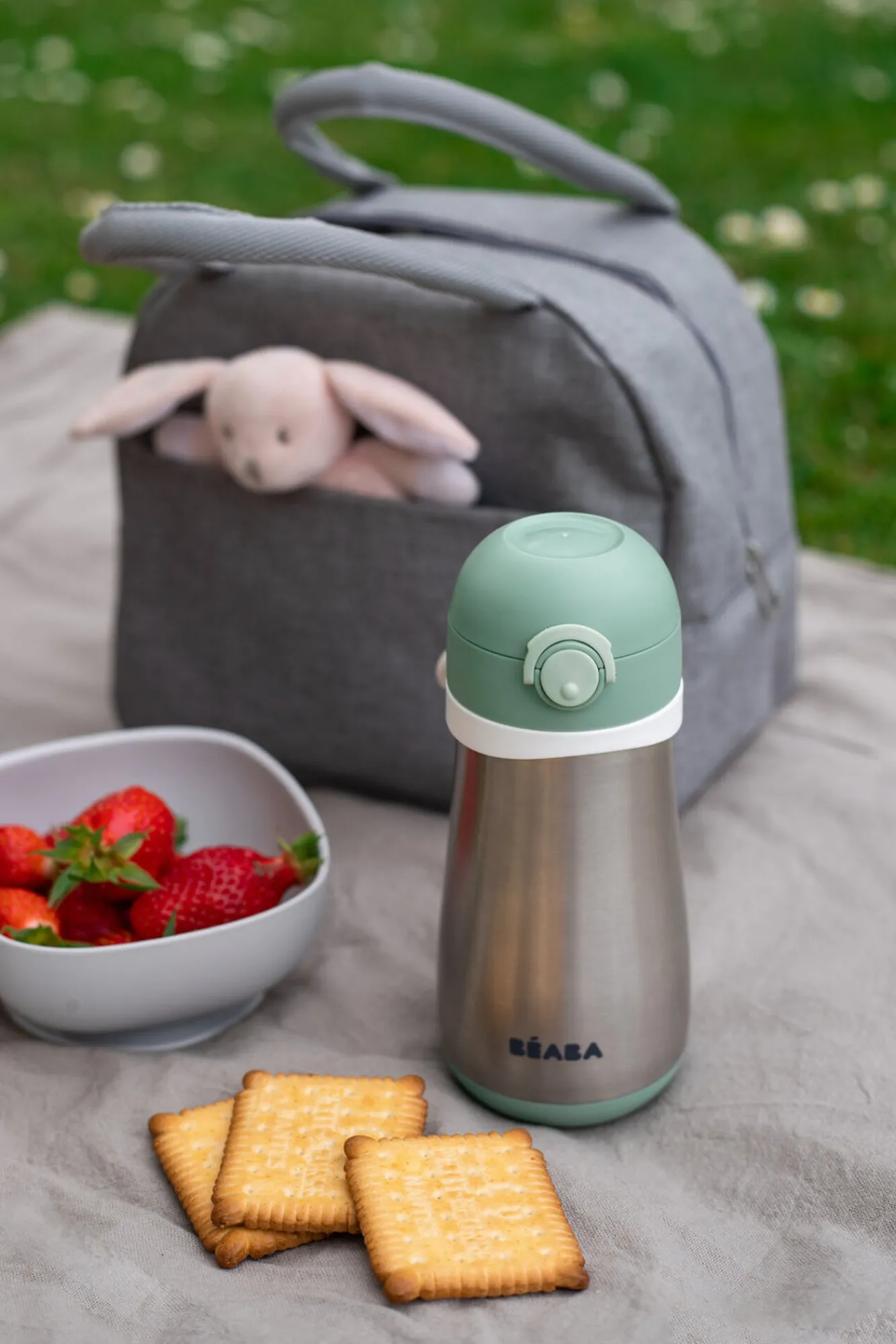 BÉABA Biberons Et Accessoires>Gourde Inox 350 Ml Sage Green