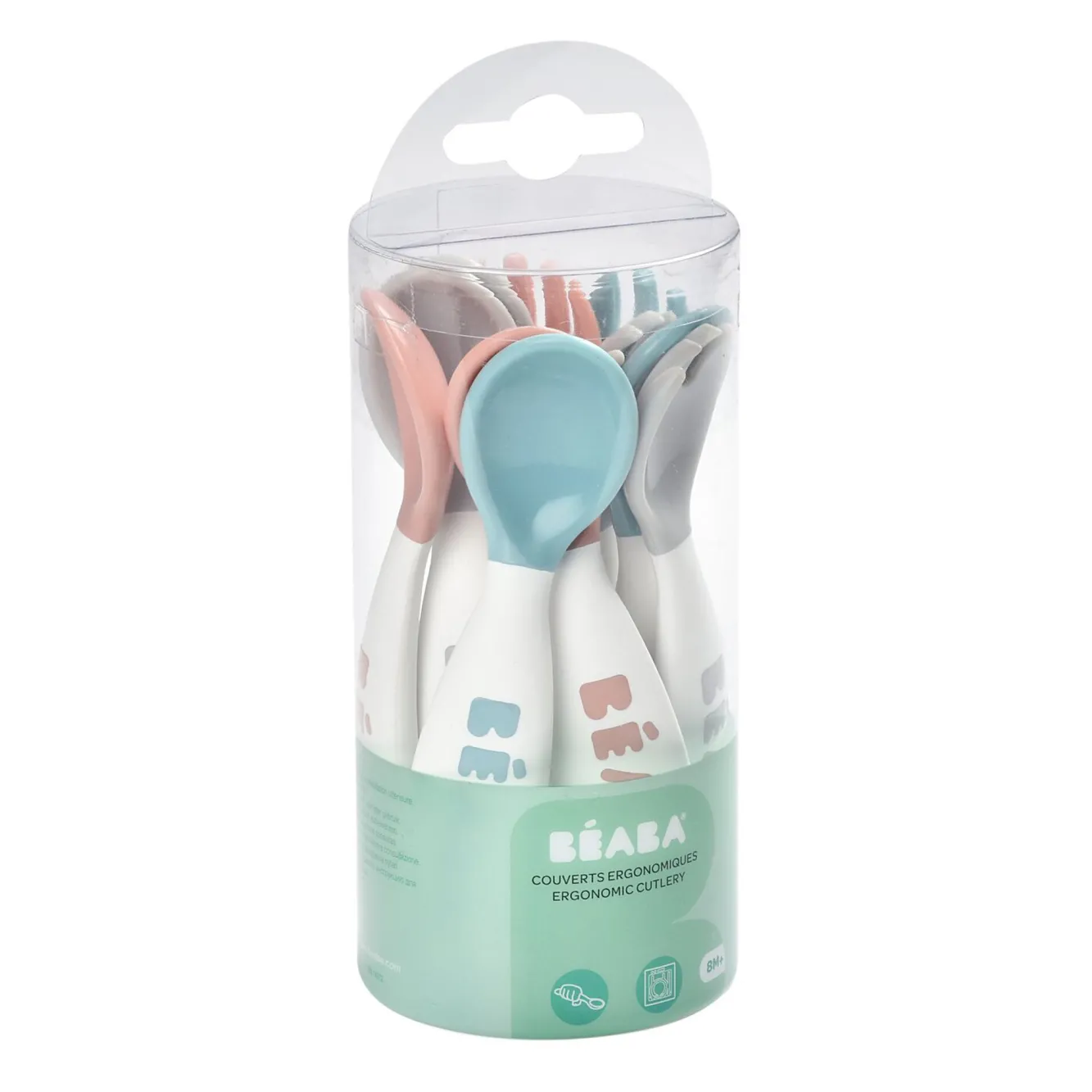 BÉABA Couverts, Vaisselle Et Bavoirs>Lot 10 Couverts Ergonomiques 2Eme Age Blue/Pink