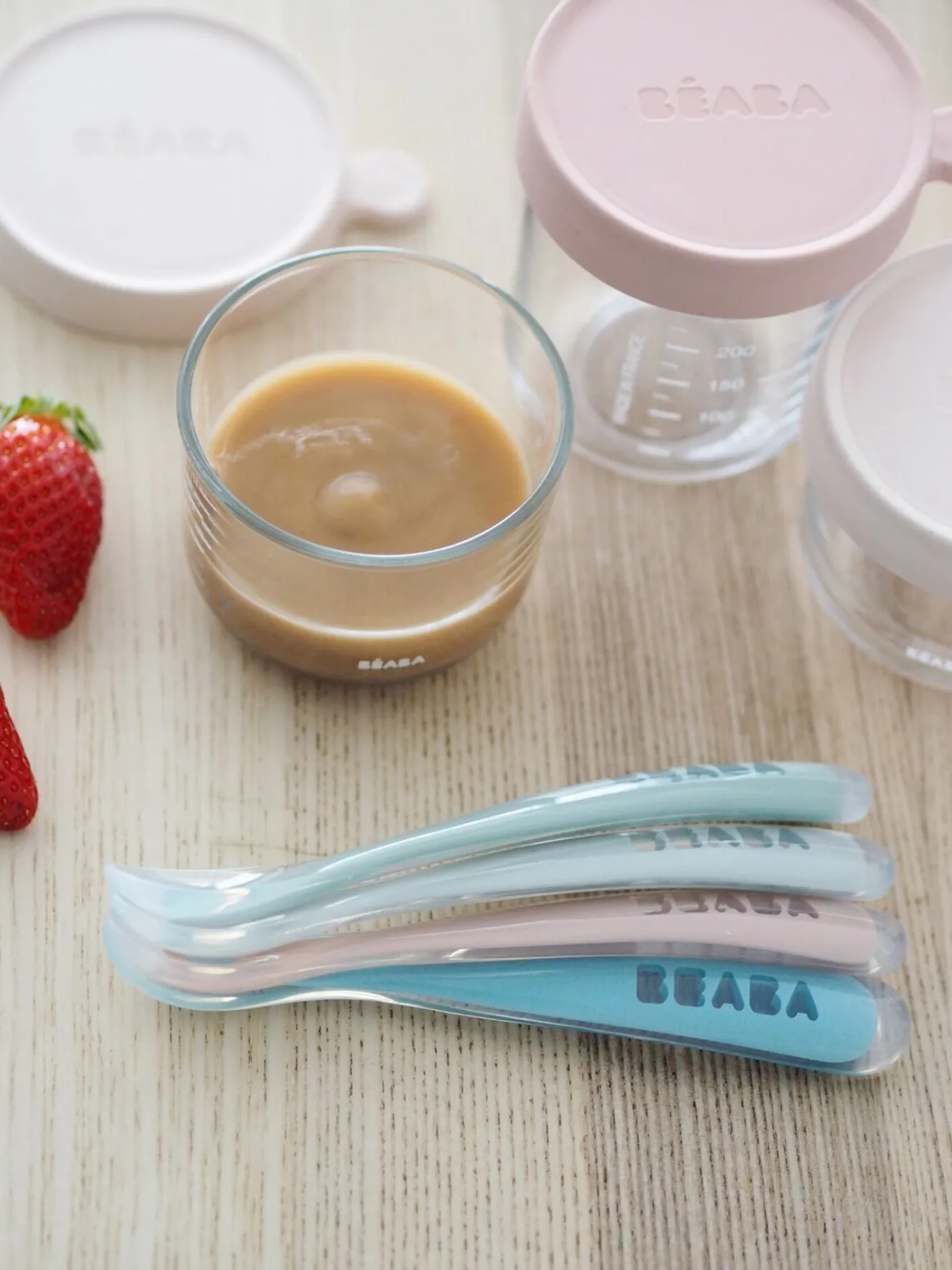 BÉABA Couverts, Vaisselle Et Bavoirs>Lot 4 Cuilleres 1Er Age Silicone Eucaplyptus