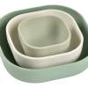 BÉABA Goûter Sain>Lot De 3 Bols Silicone Gigogne Sage Green