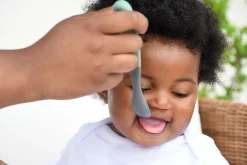 BÉABA Couverts, Vaisselle Et Bavoirs>Lot De 4 Cuilleres 1Er Age Silicone Bi-Ton Mineral