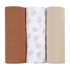 BÉABA Accessoires De Toilette>Lot De 3 Langes En Coton Hedgehog