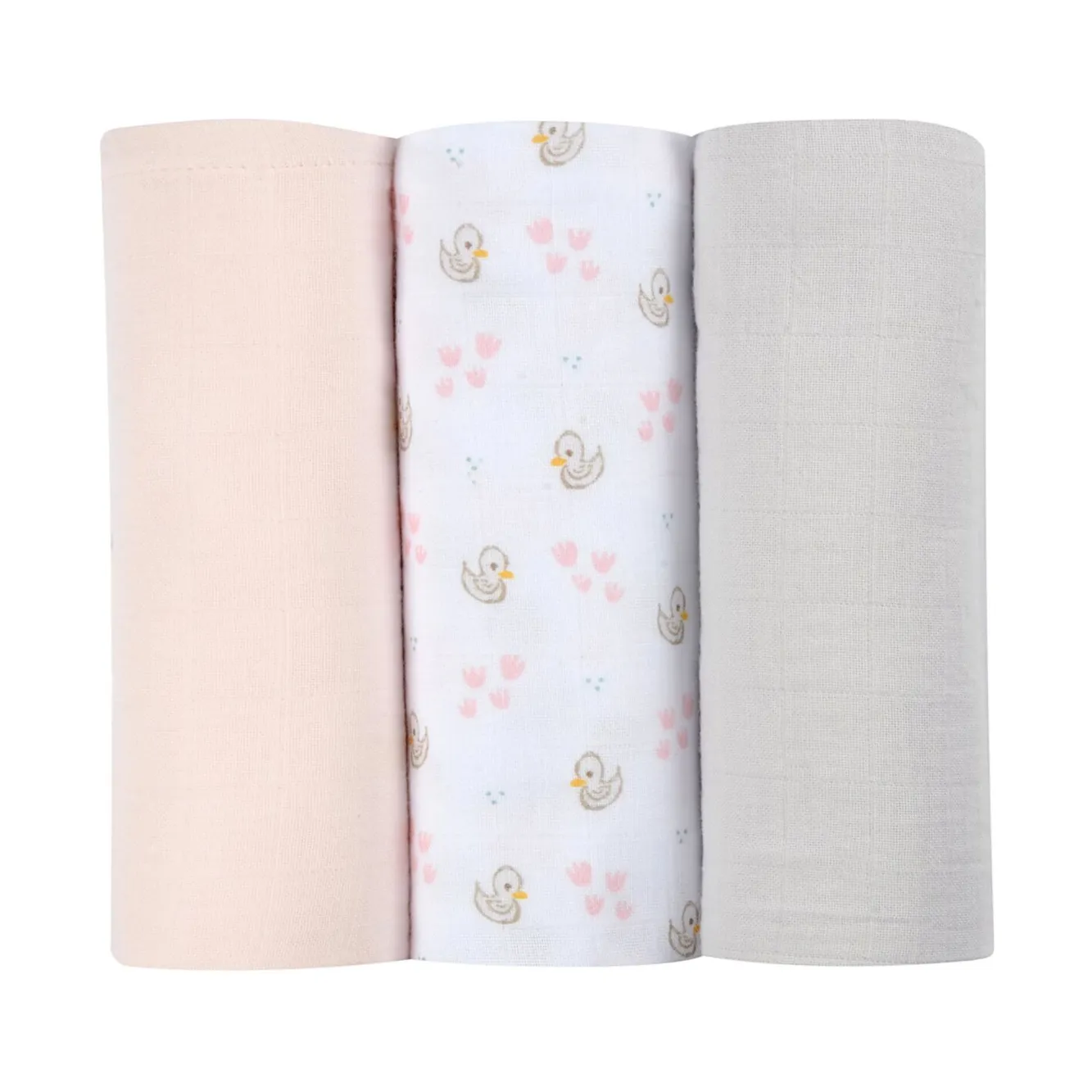 BÉABA Accessoires De Toilette>Lot De 3 Langes En Coton Swans