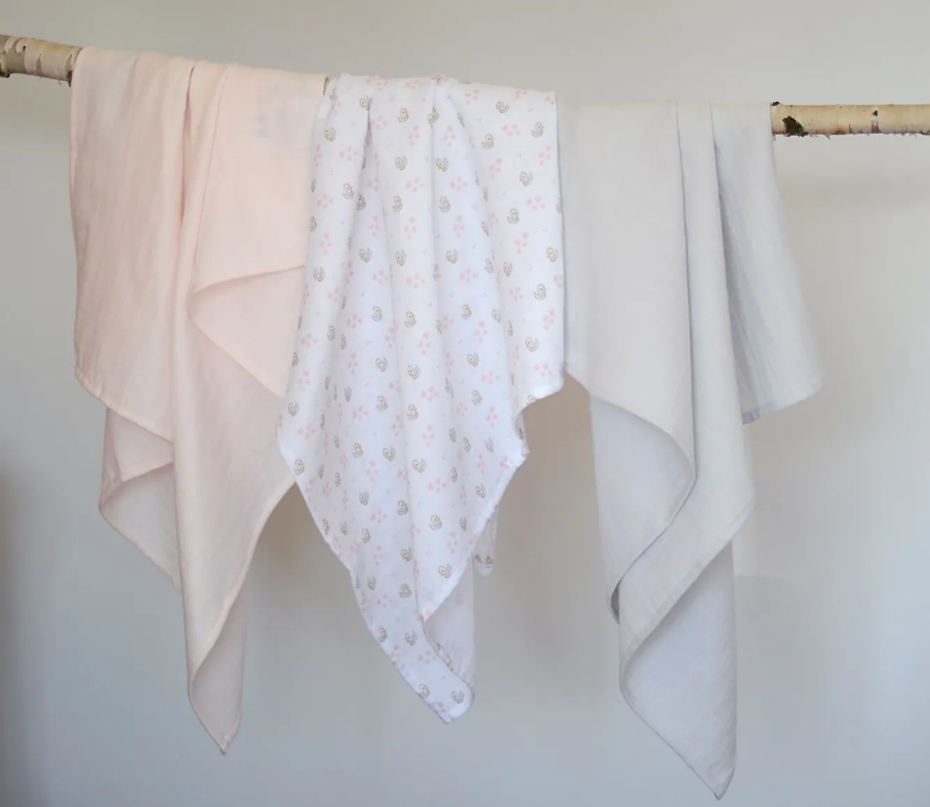 BÉABA Accessoires De Toilette>Lot De 3 Langes En Coton Swans