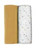 BÉABA Emmaillotage>Lot De 2 Langes Xxl En Coton Honey Yellow/Starry Night