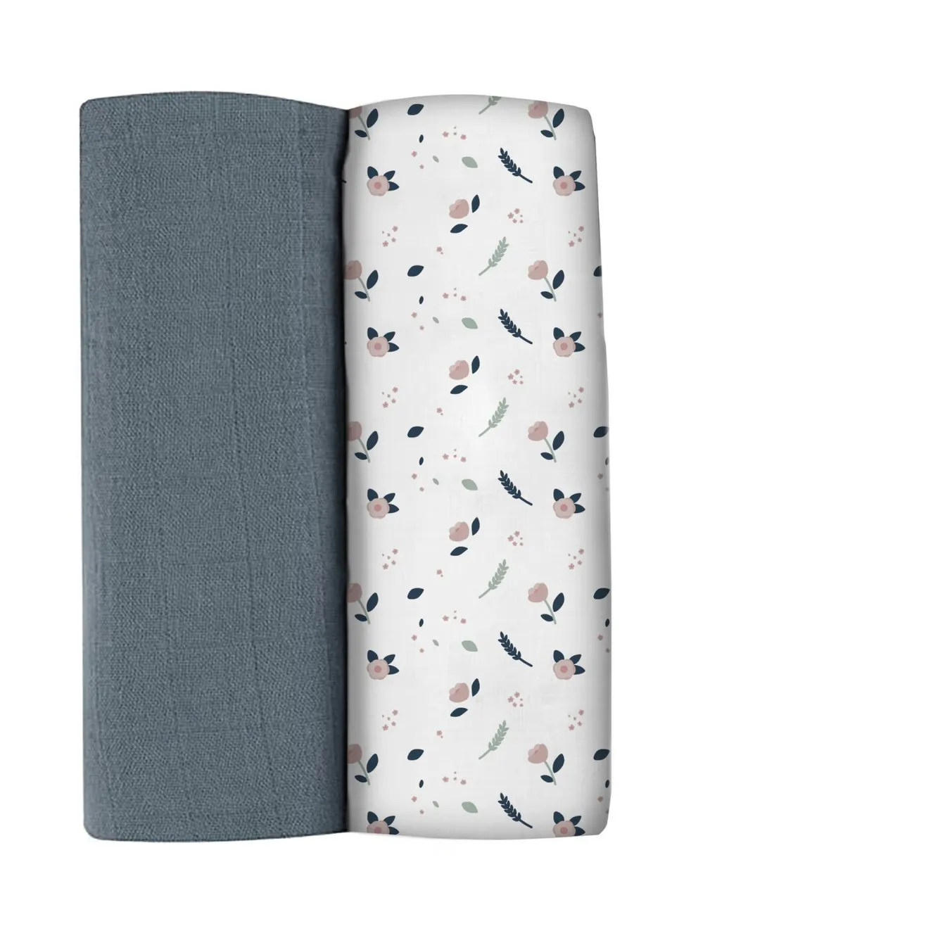 BÉABA Emmaillotage>Lot De 2 Langes Xxl En Coton Stormy Weather/Spring Flower