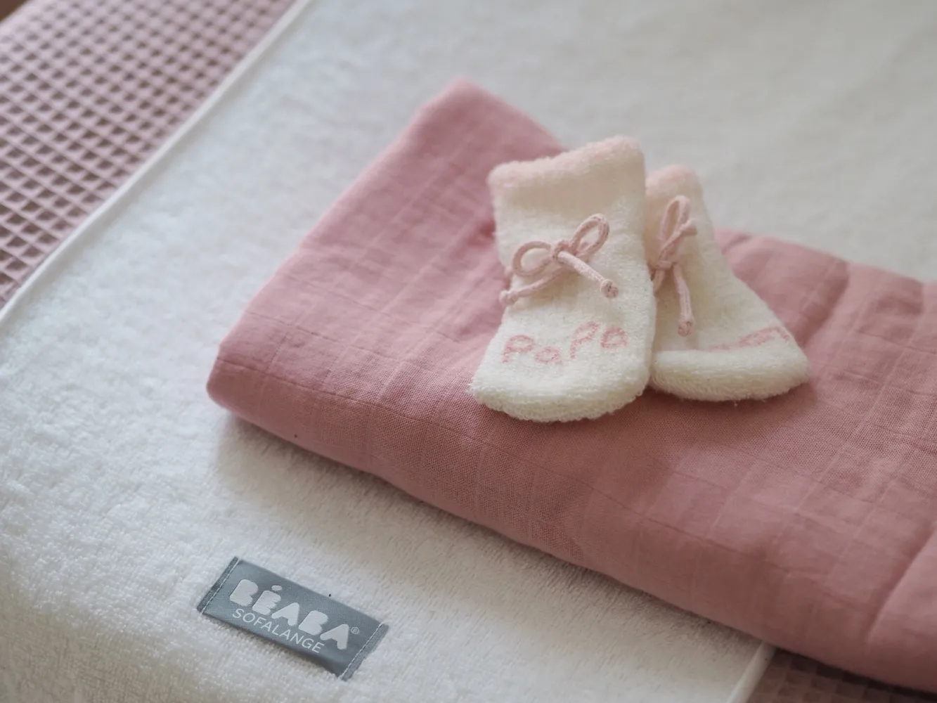 BÉABA Emmaillotage>Lot De 2 Langes Xxl En Coton Bridal Pink/Flowery Countryside