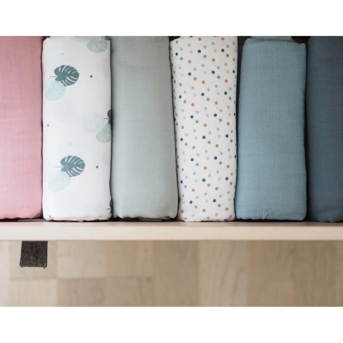 BÉABA Emmaillotage>Lot De 2 Langes Xxl En Coton Baltic Blue/Points