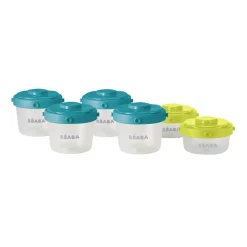 BÉABA Pots De Conservation>Lot De 6 Portions Clip 1Er Age 60 Et 120 Ml Neon