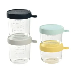 BÉABA Pots De Conservation>Lot De 4 Portions Verre - Pastel