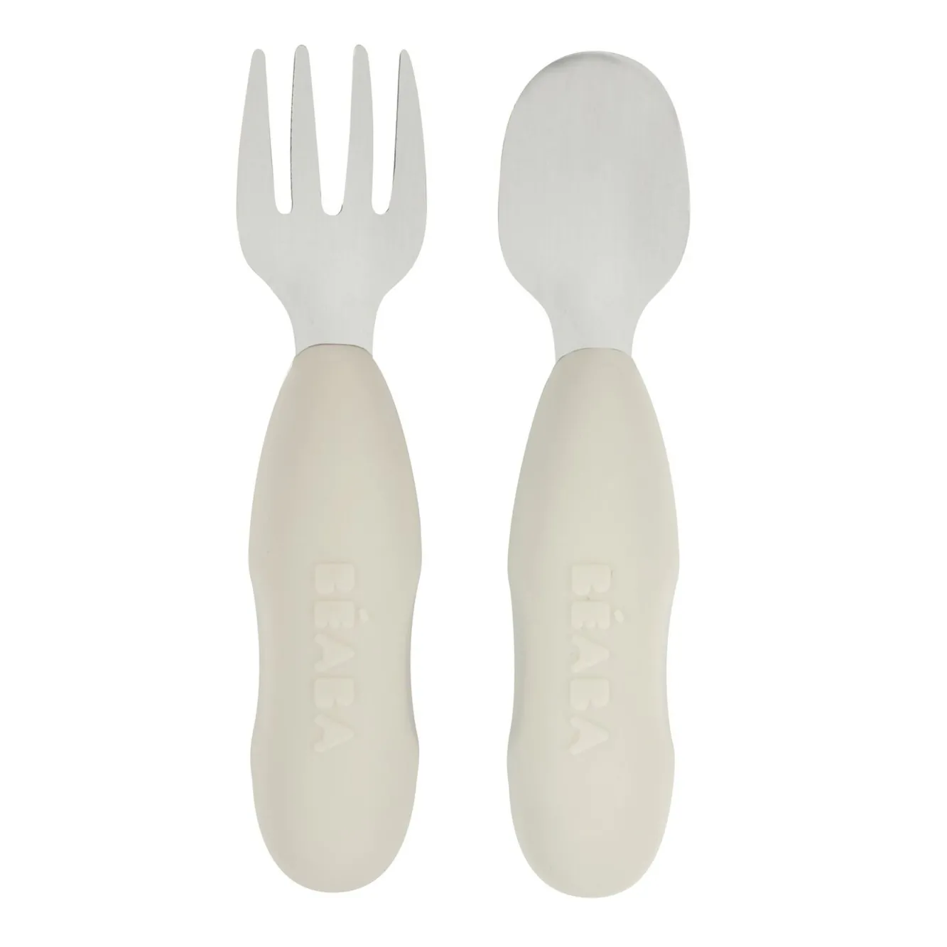 BÉABA Couverts, Vaisselle Et Bavoirs>Lot De 2 Pre-Couverts Inox Velvet Grey