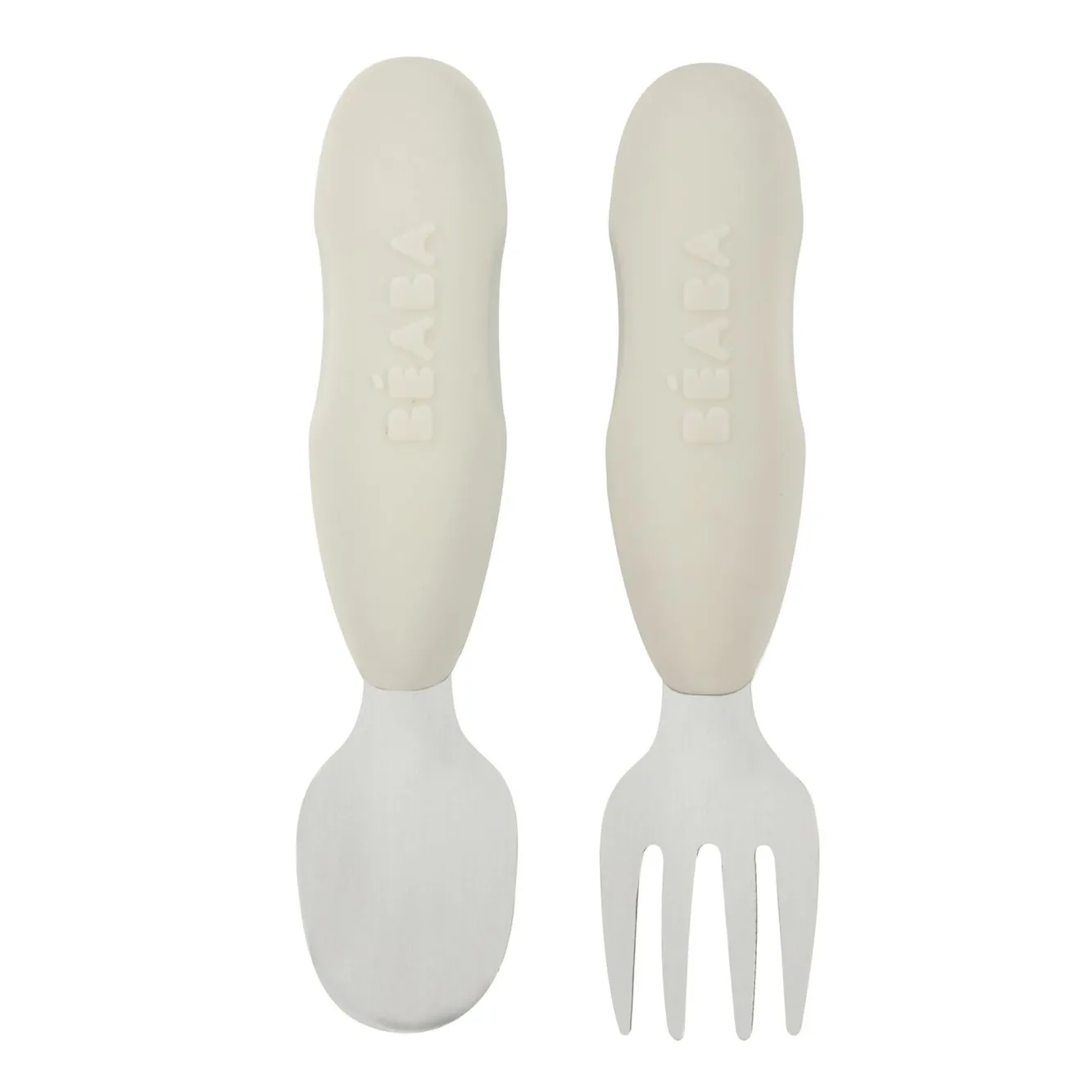 BÉABA Couverts, Vaisselle Et Bavoirs>Lot De 2 Pre-Couverts Inox Velvet Grey