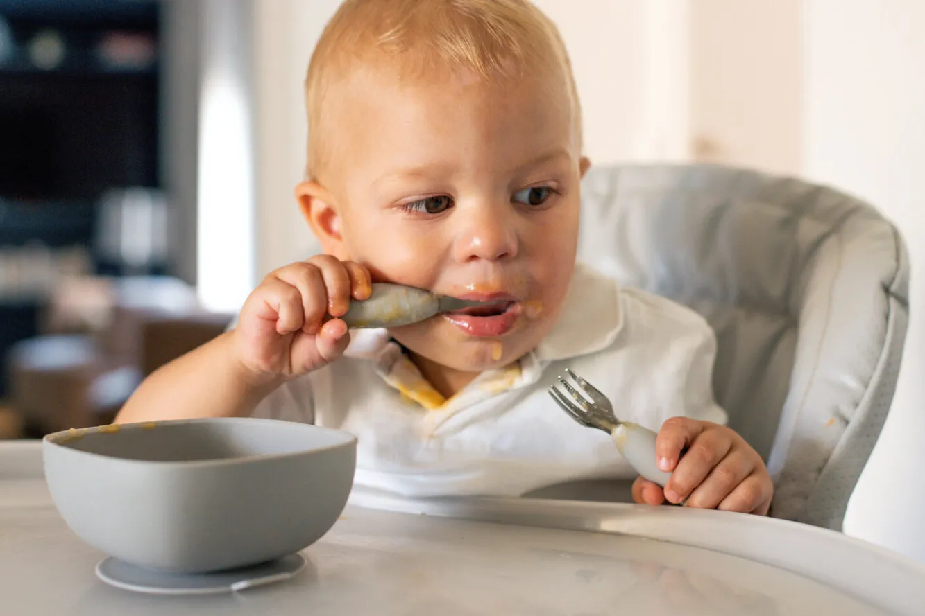 BÉABA Couverts, Vaisselle Et Bavoirs>Lot De 2 Pre-Couverts Inox Velvet Grey