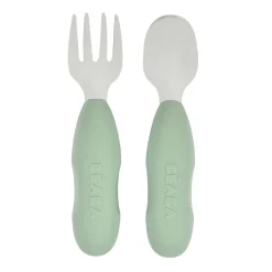 BÉABA Couverts, Vaisselle Et Bavoirs>Lot De 2 Pre-Couverts Inox Sage Green