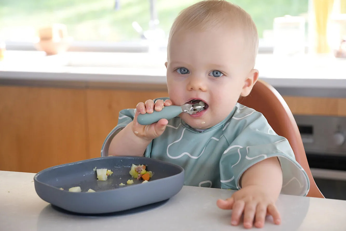 BÉABA Couverts, Vaisselle Et Bavoirs>Lot De 2 Pre-Couverts Inox Sage Green