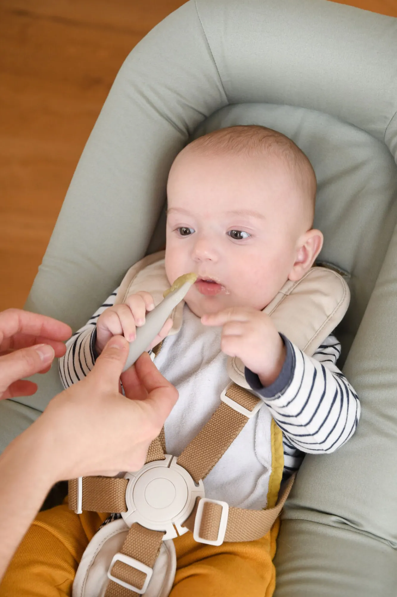 BÉABA Couverts, Vaisselle Et Bavoirs>Lot De 2 Pre-Cuillere Silicone Terracotta / Velvet Grey