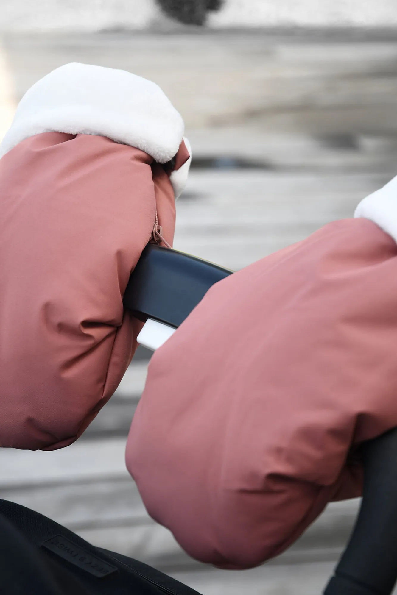 BÉABA Poussettes Et Accessoires>Moufles Poussette Terracotta