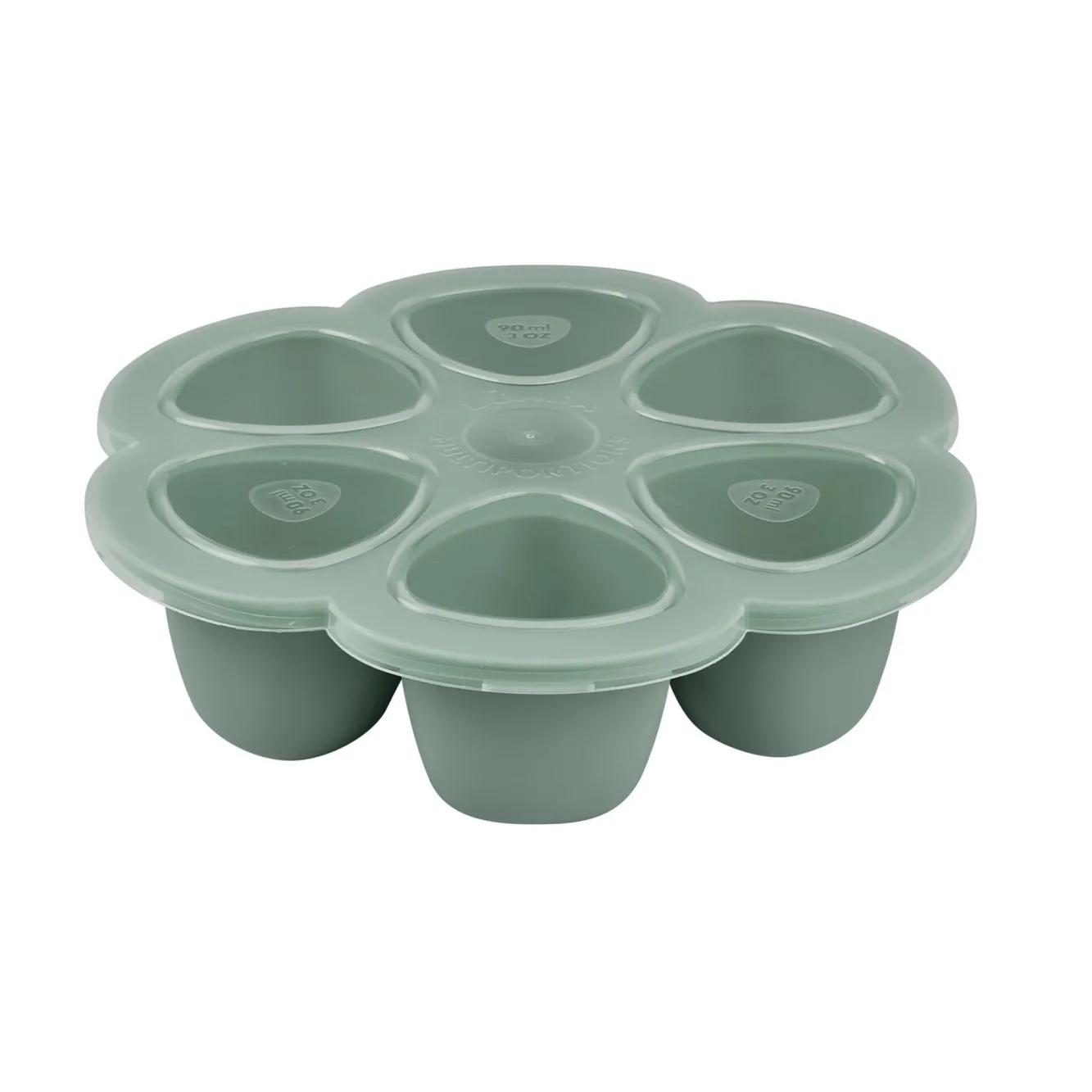 BÉABA Pots De Conservation>Multiportions Silicone 6 X 90 Ml Sage Green