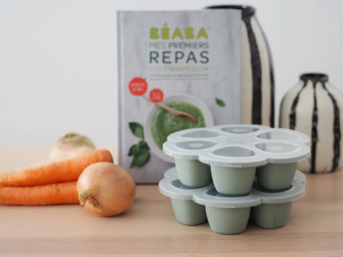 BÉABA Pots De Conservation>Multiportions Silicone 6 X 90 Ml Sage Green