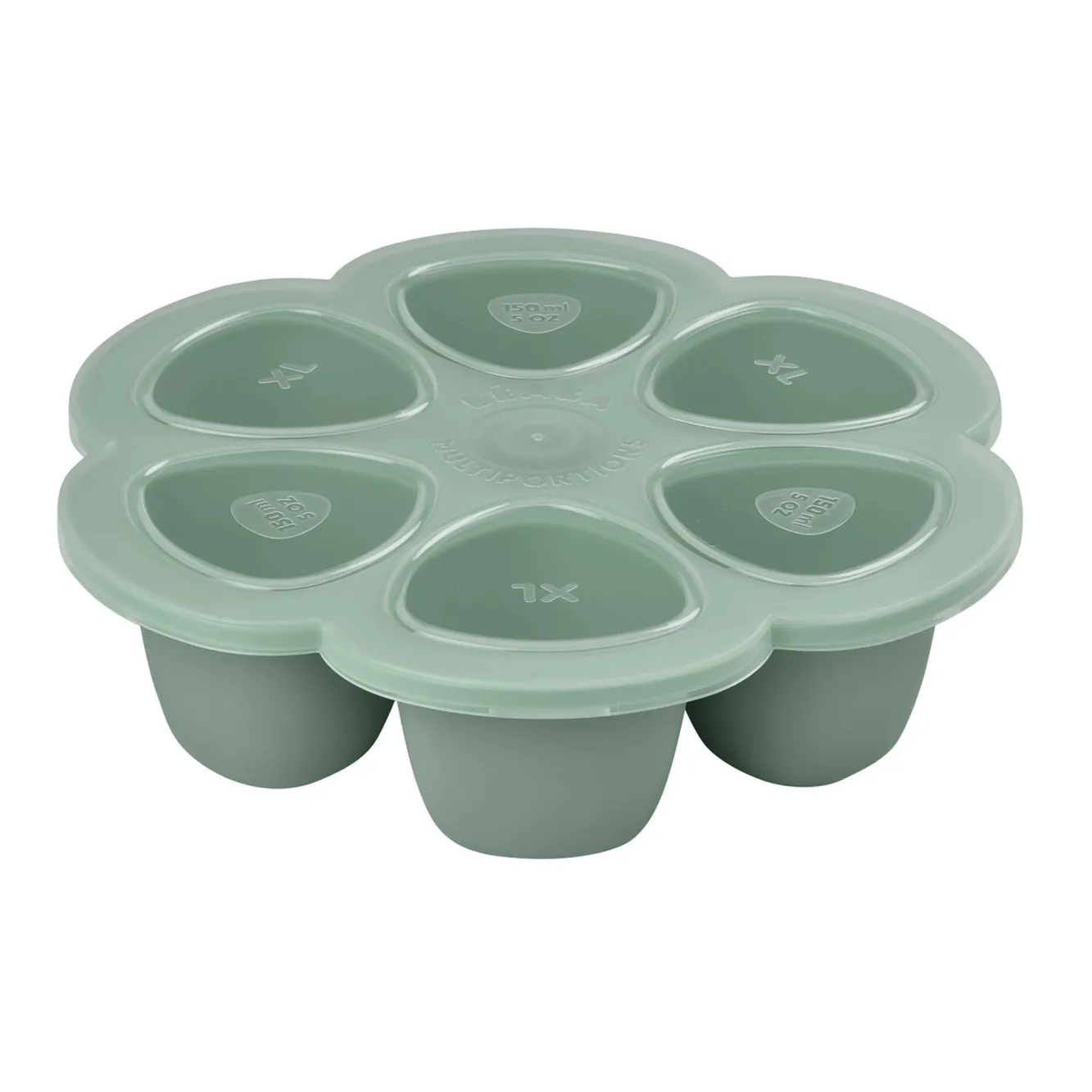 BÉABA Pots De Conservation>Multiportions Silicone 6 X 150 Ml Sage Green