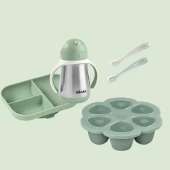 BÉABA Goûter Sain>Pack Mes Premieres Bouchees Sage Green