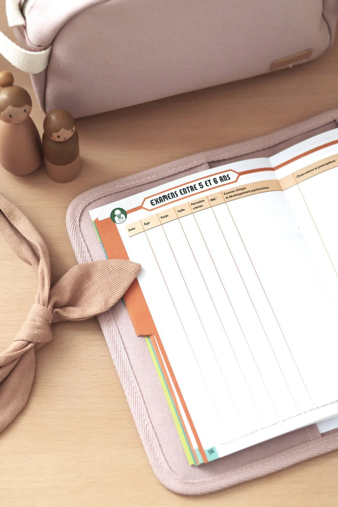 BÉABA Accessoires De Toilette>Protege Carnet De Sante Dusty Rose