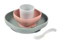 BÉABA Couverts, Vaisselle Et Bavoirs>Set Vaisselle Silicone 4 Pieces Eucalyptus