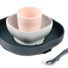 BÉABA Couverts, Vaisselle Et Bavoirs>Set Vaisselle Silicone 4 Pieces Night-Blue