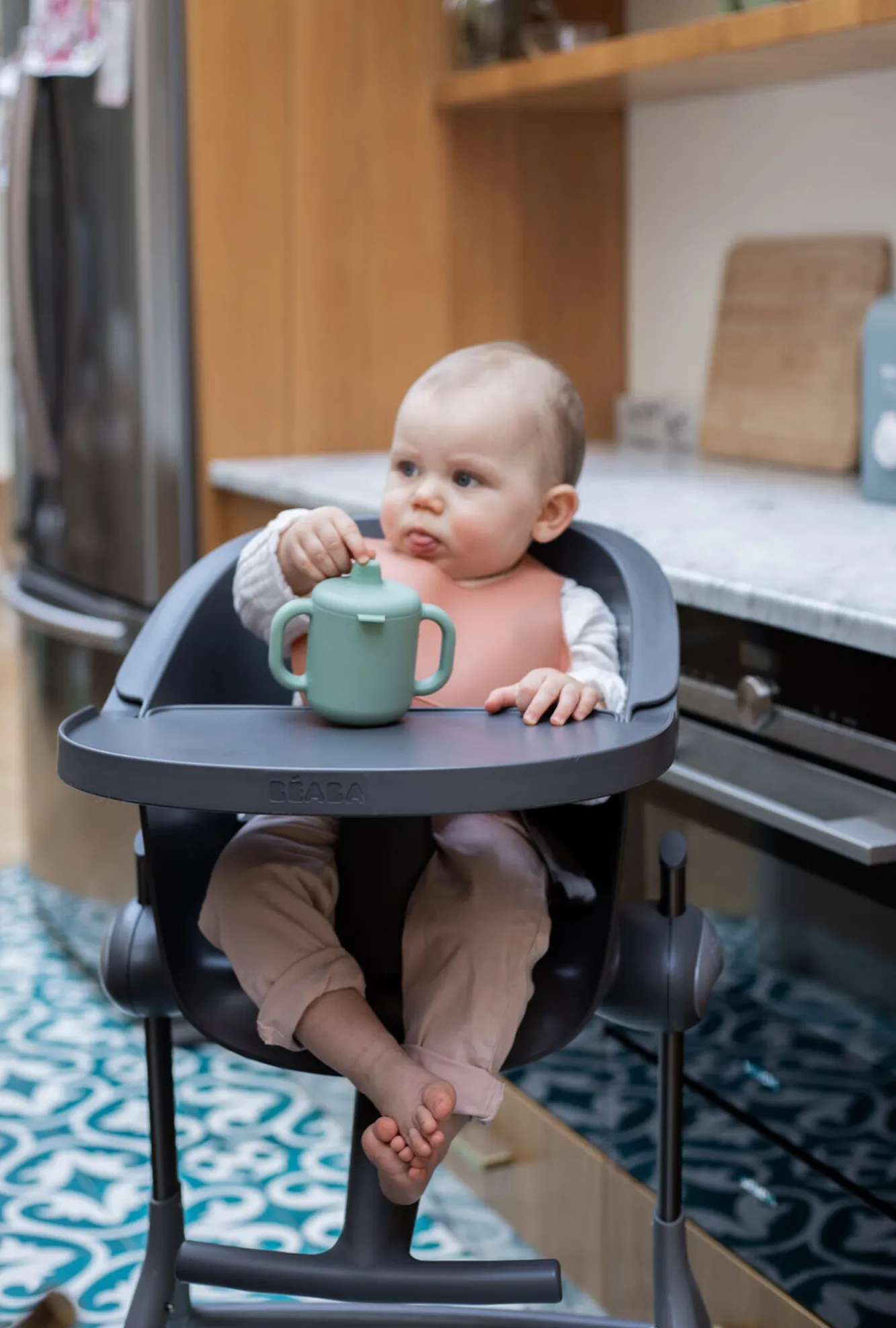 BÉABA Goûter Sain>Tasse D'Apprentissage Silicone Sage Green