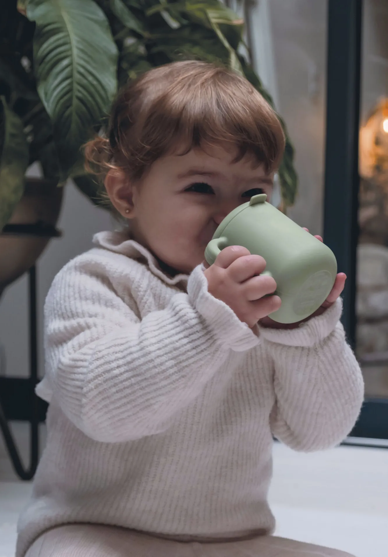 BÉABA Goûter Sain>Tasse D'Apprentissage Silicone Sage Green