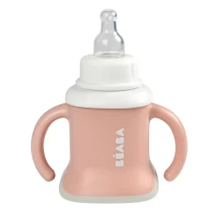 BÉABA Couverts, Vaisselle Et Bavoirs>Tasse Evoluclip 3 En 1 Old Pink