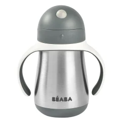 BÉABA Couverts, Vaisselle Et Bavoirs>Tasse Paille Inox 250 Ml Mineral Grey
