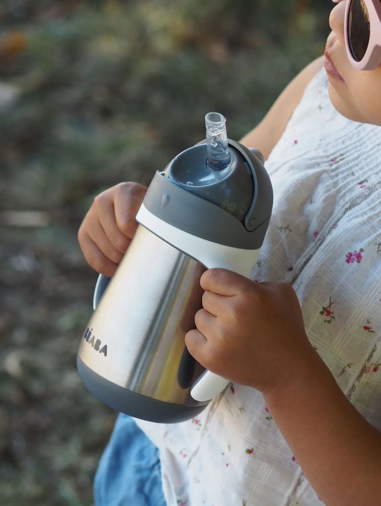 BÉABA Couverts, Vaisselle Et Bavoirs>Tasse Paille Inox 250 Ml Mineral Grey