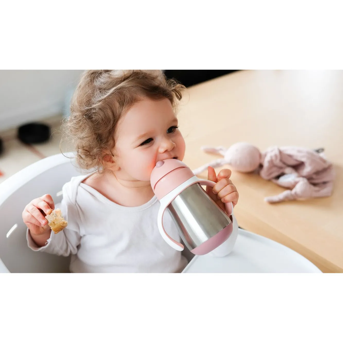 BÉABA Couverts, Vaisselle Et Bavoirs>Tasse Paille Inox 250 Ml Old Pink