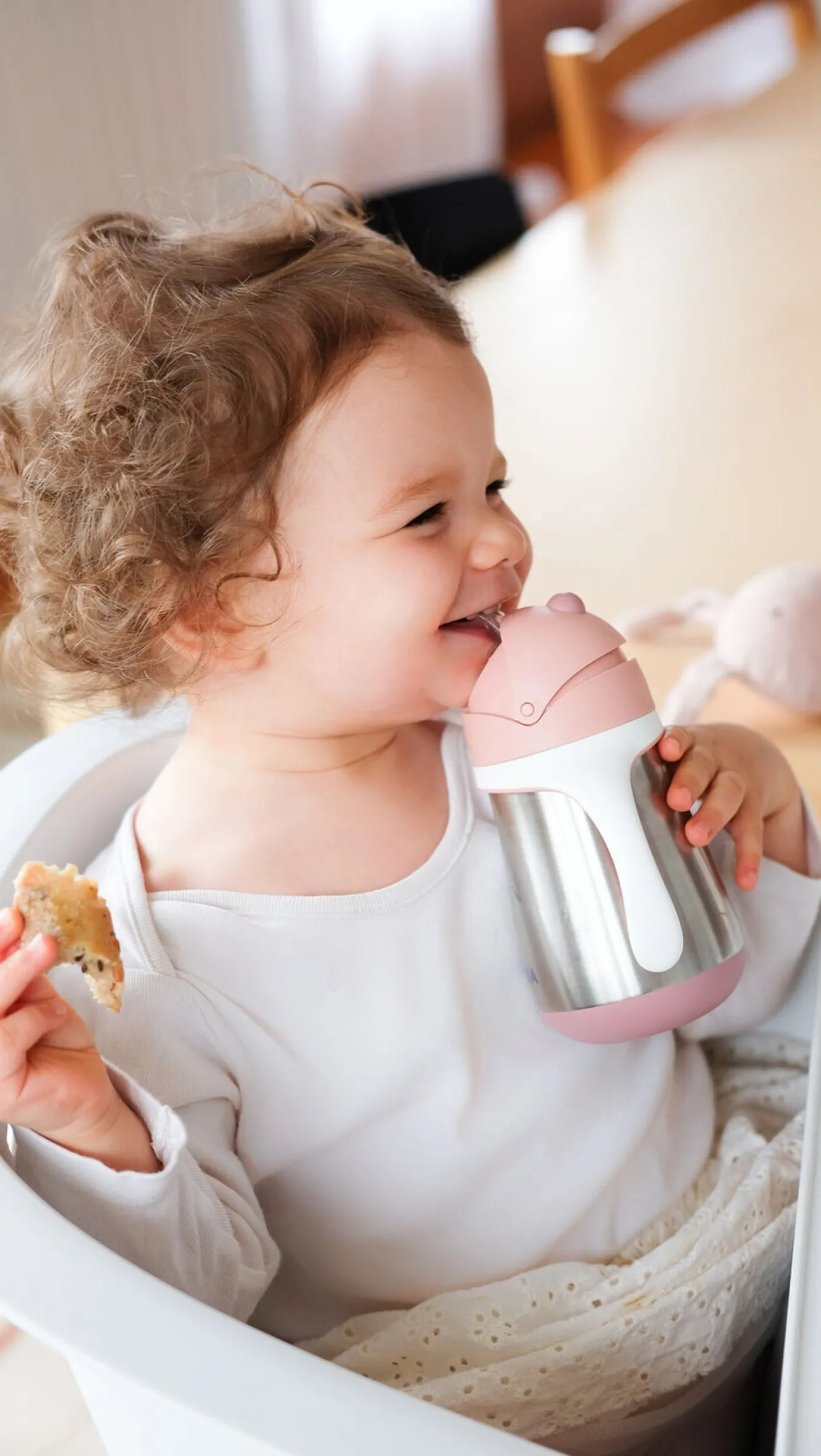 BÉABA Couverts, Vaisselle Et Bavoirs>Tasse Paille Inox 250 Ml Old Pink