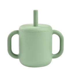 BÉABA Couverts, Vaisselle Et Bavoirs>Tasse Paille Silicone Sage Green