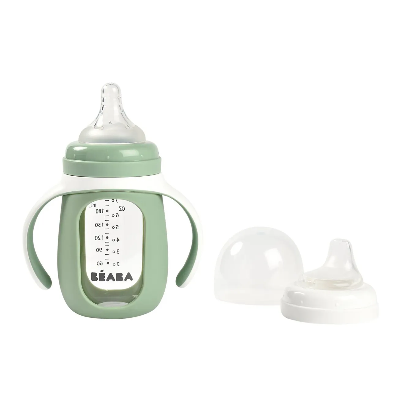 Biberon Verre D'Apprentissage 210 Ml Sage Green*BÉABA Discount