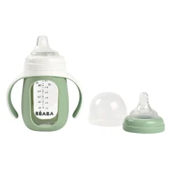 Biberon Verre D'Apprentissage 210 Ml Sage Green*BÉABA Discount