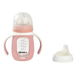 Biberon Verre D'Apprentissage 210 Ml Old Pink*BÉABA Clearance